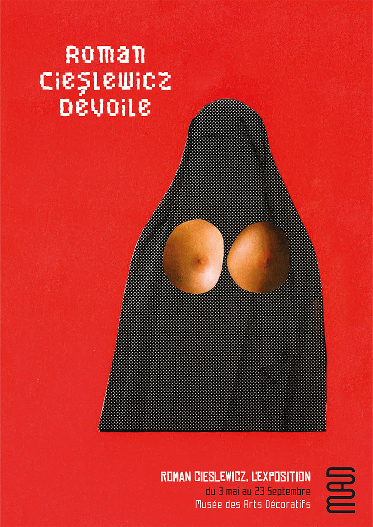 Affiche publicitaire Roman Cieslewicz n°3, Le Voile - Clémence Gay